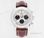 BLS Factory Replica Breitling Navitimer White Chronograph Watch 43mm For Men